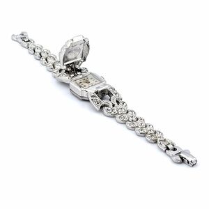 Art Deco Mid Century Harverster 17-Jewels Swiss Peak-a-Boo Watch